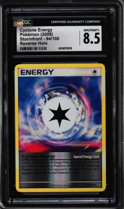 2008 Pokemon Diamond & Pearl Stormfront Reverse Holo Cyclone Energy #94 CGC 8.5