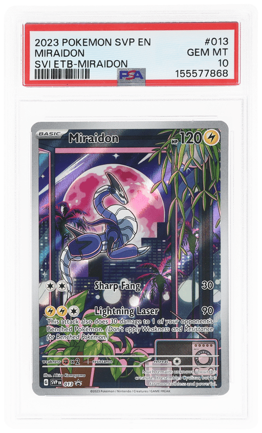 2023 Pokemon Scarlet and Violet Black Star Promo Elite Trainer Box Miraidon #013 PSA 10