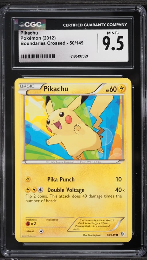 2012 Pokemon Black & White Boundaries Crossed Pikachu #50 CGC 9.5 MINT+