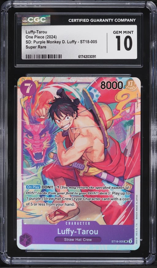 2024 One Piece SD Purple Monkey SR Luffy-Tarou #ST18-005 CGC 10 GEM MINT
