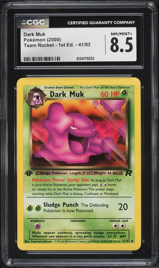 2000 Pokemon Team Rocket 1st Edition Dark Muk #41 CGC 8.5 NM-MT+