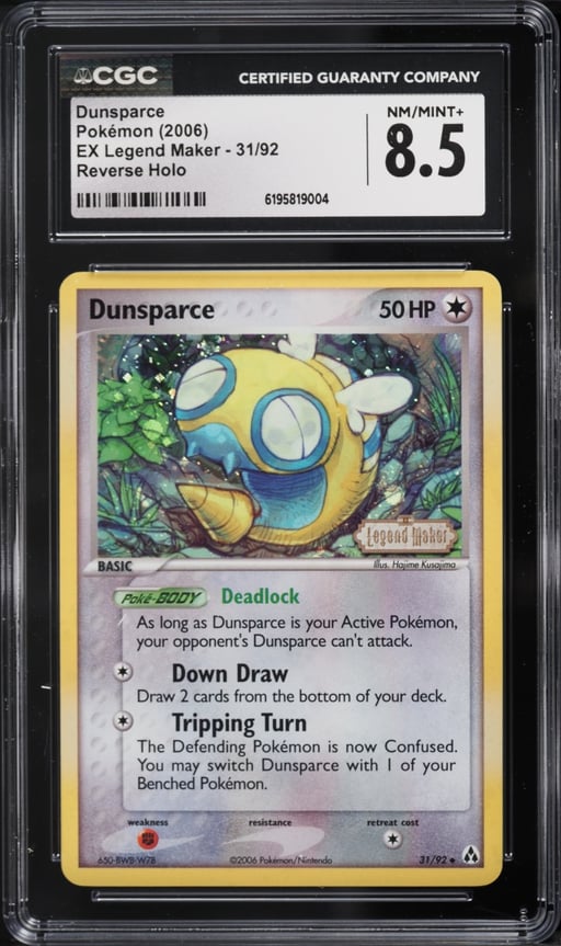 2006 Pokemon EX Legend Maker Reverse Holo Dunsparce #31 CGC 8.5 NM-MT+