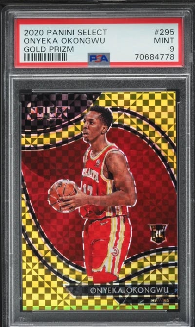 2020 Select Courtside Gold Prizm Onyeka Okongwu ROOKIE /10 #295 PSA 9 MINT
