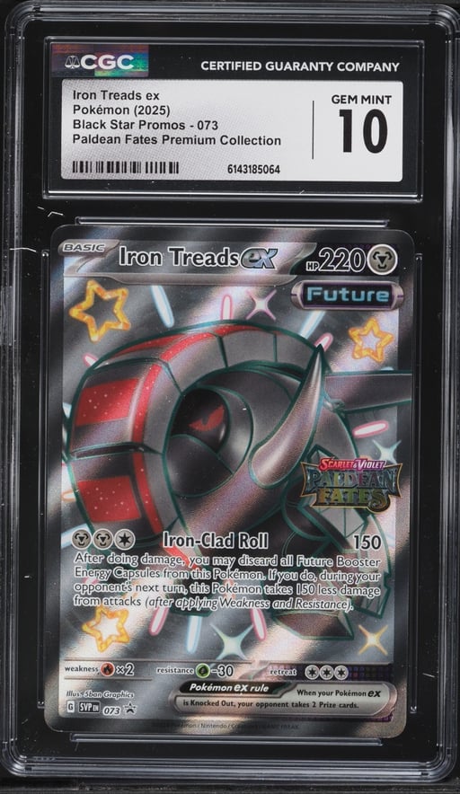 2025 Pokemon SV Promo Paldean Fates Premium Collection Full Art Iron Treads EX #73 CGC 10