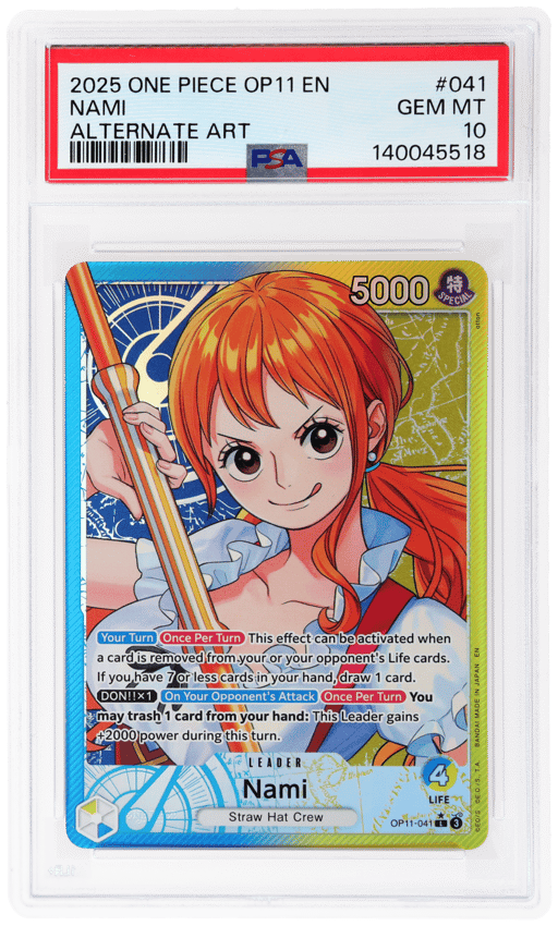 2025 One Piece A Fist of Divine Speed Alternate Art Nami #OP11041 PSA 10