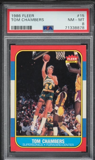 1986 Fleer Basketball Tom Chambe