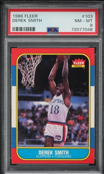 1986 Fleer Basketball Derek Smit