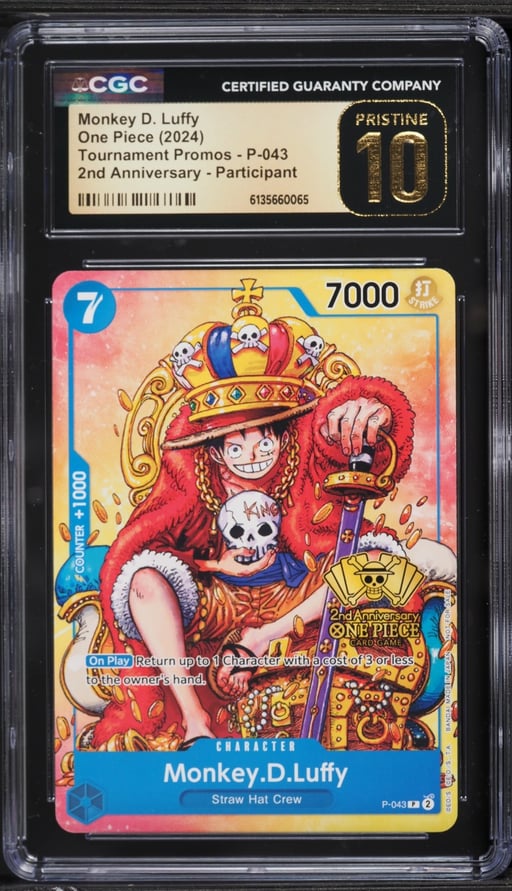 2024 One Piece Promo 2nd Anniversary Participation Monkey D. Luffy #P-043 CGC 10 PRISTINE