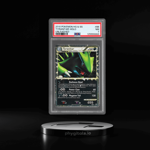 2010 Pokemon Heartgold and Soulsilver Unleashed Holo Tyranitar #88 PSA 7