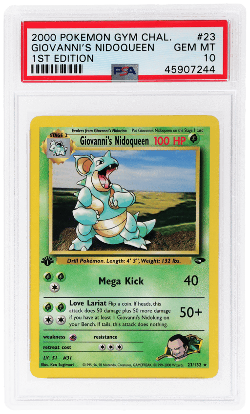 2000 Gym Challenge - 1st Edition English Giovanni's Nidoqueen #23 PSA 10