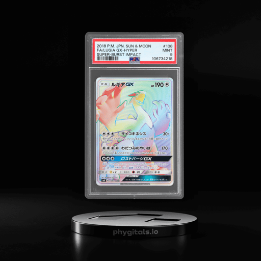 2018 Pokemon Sun and Moon Super Burst Impact Japanese Hyper Rare Lugia Gx #108 PSA 9