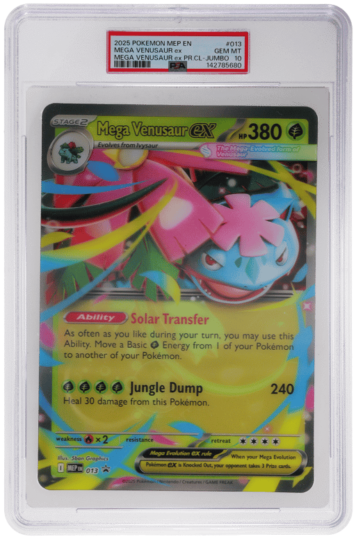 2025 Pokemon Black Star Promo Mega Venusaur Ex Premium Collection Jumbo Mega Venusaur Ex #013 PSA 10
