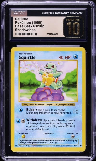 1999 Pokemon Base Set Shadowless