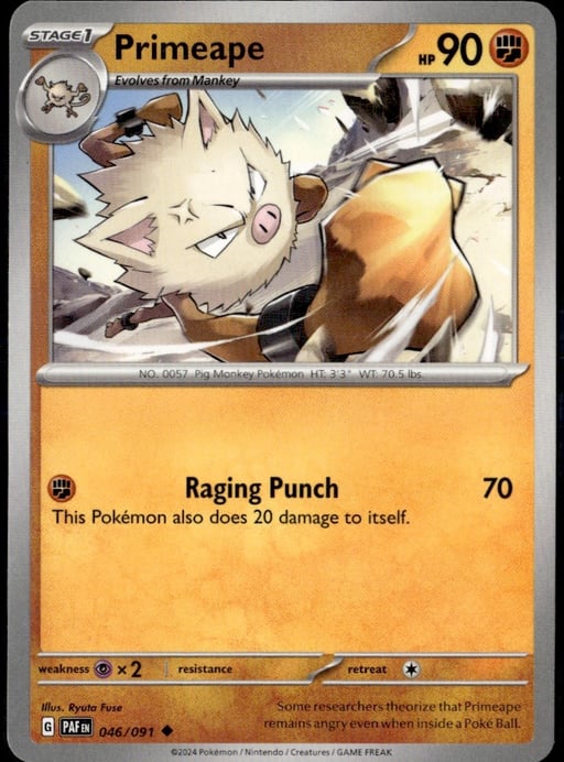 2024 Primeape #46 Paldean Fates