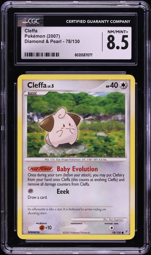 2007 Pokemon Diamond & Pearl Cleffa #78 CGC 8.5 NM-MT+