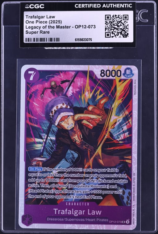 2025 One Piece Legacy Of The Master SR Trafalgar Law #OP12-073 CGC AUTH