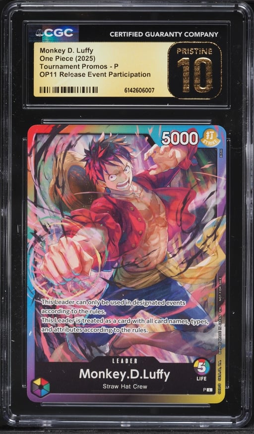 2025 One Piece Promo Release Event Participation Leader Monkey D. Luffy #P CGC 10 PRISTINE