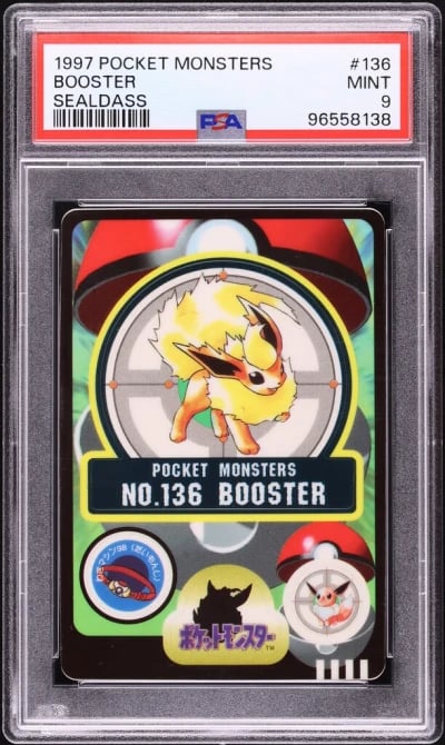 1997 Pokemon Japanese Sealdass Flareon #136 PSA 9 MINT