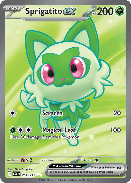 2026 Sprigatito ex #251 Ascended Heroes