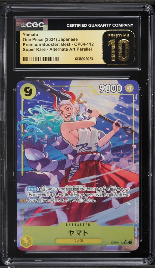 2024 One Piece Japanese Premium Booster Best Alt Art Yamato #OP04-112 CGC 10 PRISTINE
