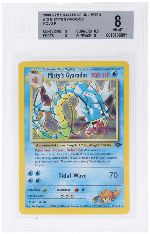 2000 Pokemon Gym Challenge Holo Misty's Gyarados #13 BGS 8