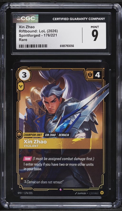 2026 Riftbound League Of Legends LoL Spiritforged Xin Zhao #176 CGC 9 MINT