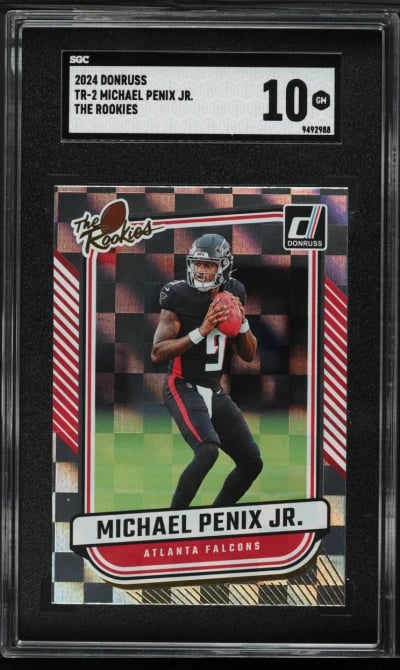 2024 Donruss The Rookies Michael Penix Jr. ROOKIE #TR-2 SGC 10 GEM MINT