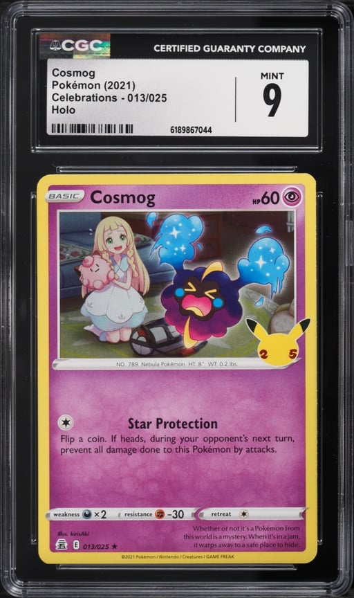 2021 Pokemon Sword & Shield Celebrations Holo Cosmog #13 CGC 9 MINT