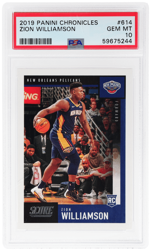 2019 Panini Chronicles Score Zion Williamson #614 PSA 10