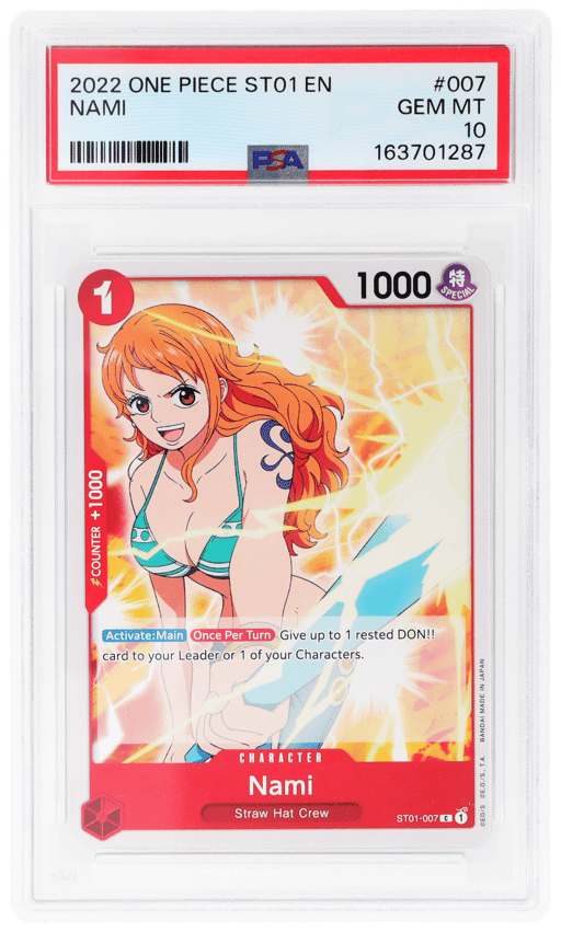 2022 One Piece Starter Deck Straw Hat Crew Nami #ST01007 PSA 10