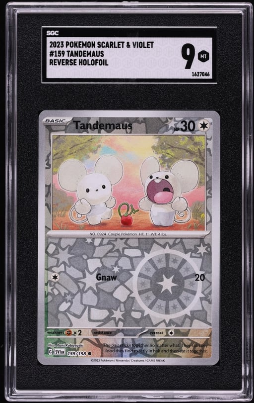 2023 Pokemon Scarlet & Violet Reverse Holofoil Tandemaus #159 SGC 9 MINT