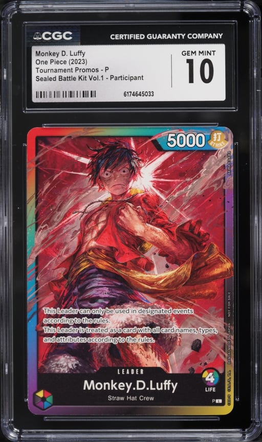 2023 One Piece Promo Sealed Battle Kit Vol. 1 Participant Monkey D. Luffy L #P CGC 10 GEM MINT