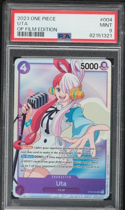 2023 One Piece Starter Deck Film Edition SR Uta #004 PSA 9 MINT