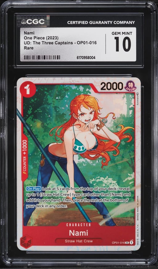 2023 One Piece Ultra Deck The Three Captains Nami #OP01-016 CGC 10 GEM MINT