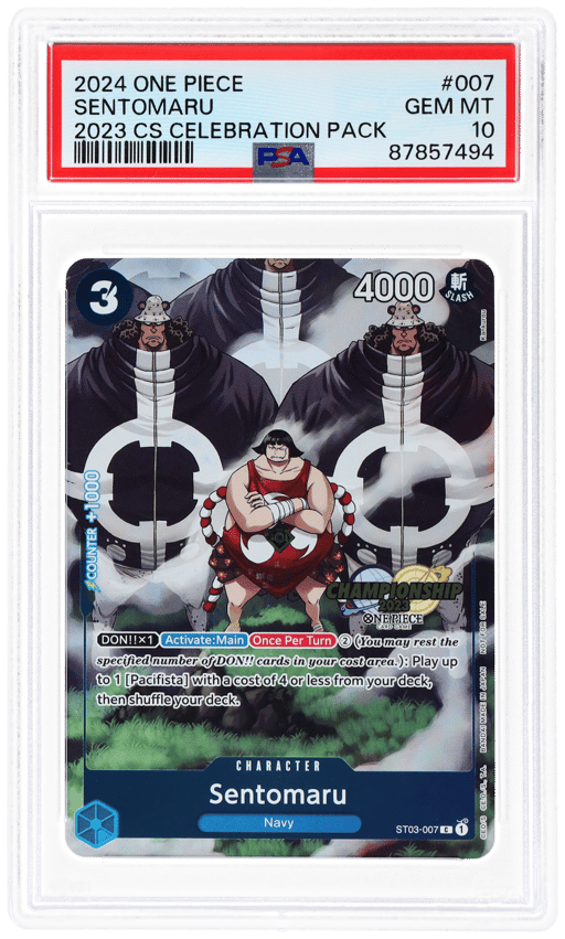 2024 One Piece Championship '23 Celebration Pack Sentomaru #ST03-007 PSA 10