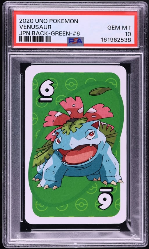 2020 Pokemon Japanese Playing Cards Pocket UNO Green Venusaur #6 PSA 10 GEM MINT