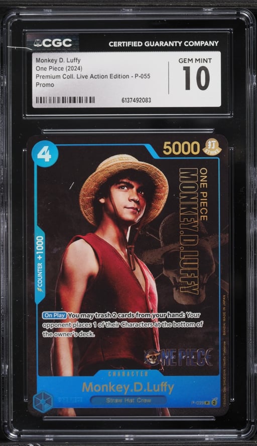 2024 One Piece Promo Premium Live Action Edition Monkey D. Luffy #P-055 CGC 10 GEM MINT