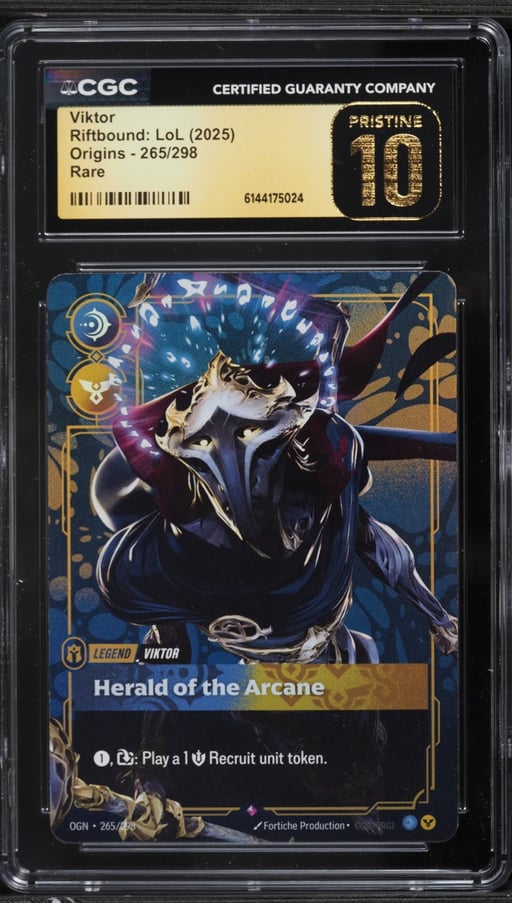 2025 Riftbound League Of Legends LoL Origins Viktor #265 CGC 10 PRISTINE