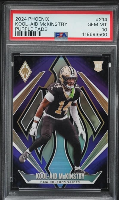 2024 Panini Phoenix Purple Fade Kool-Aid McKinstry ROOKIE #214 PSA 10 GEM MINT