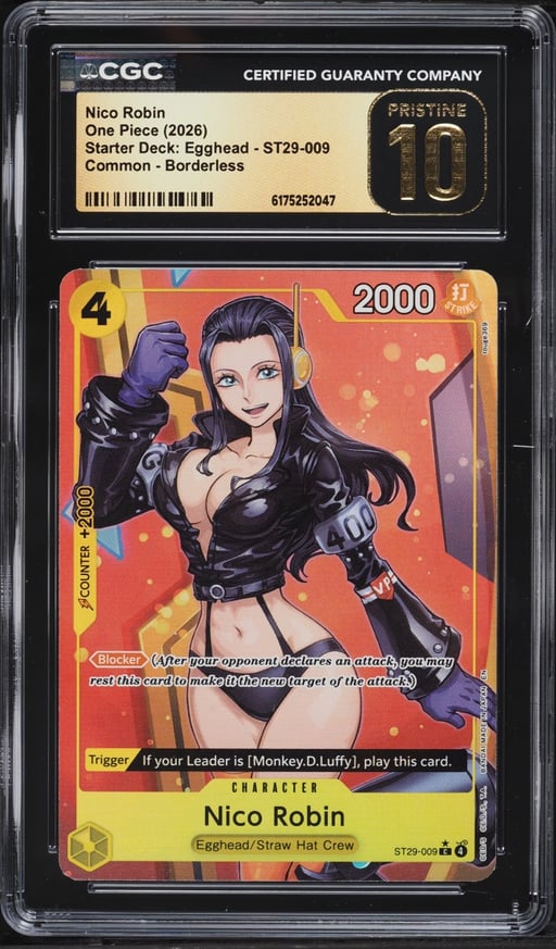2026 One Piece Starter Deck Egghead Borderless Nico Robin #ST29-009 CGC 10 PRISTINE