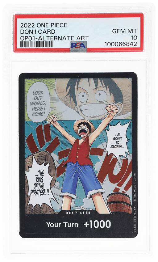 2022 One Piece Romance Dawn Alternate Art Don Card PSA 10
