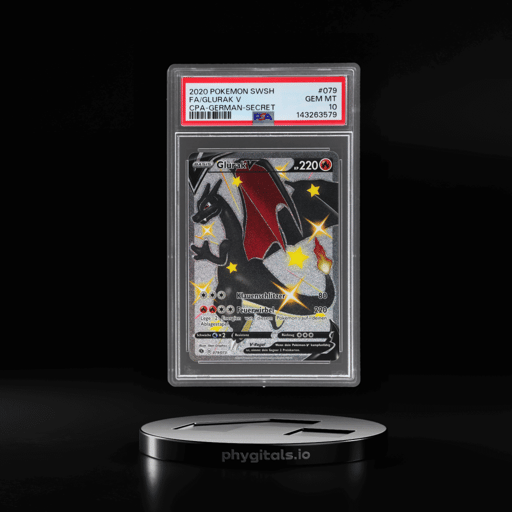 2020 Pokemon Sword Shield Champion's Path German Secret Rare Glurak V #079 PSA 10