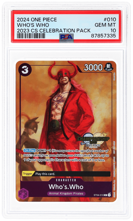 2024 One Piece '23 Championship Celebration Pack Who's Who #ST04010 PSA 10