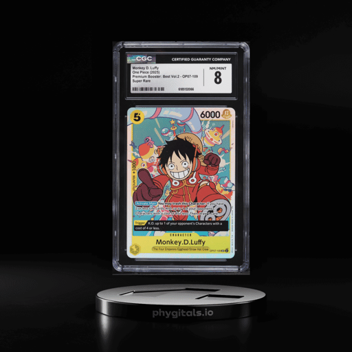 2025 One Piece Premium Booster Best Vol. 2 SR Monkey D. Luffy #OP07-109 CGC 8 NM-MT