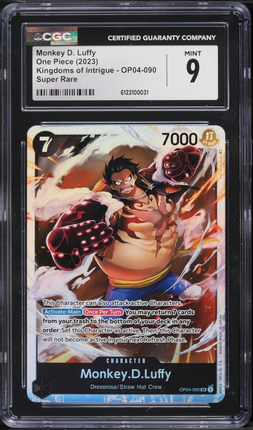 2023 One Piece Kingdoms Of Intrigue Monkey D. Luffy #OP04-090 CGC 9 MINT