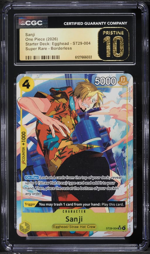 2026 One Piece Starter Deck: Egghead Borderless Sanji #ST29-004 CGC 10 PRISTINE