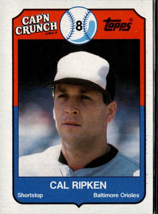 1989 Cal Ripken #6 of 22 Cap'n Crunch