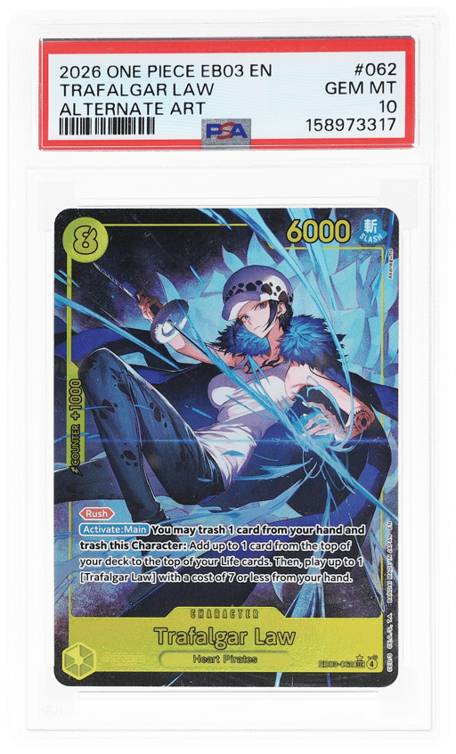 2026 One Piece Extra Booster Heroines Edition Alternate Art Trafalgar Law #062 PSA 10