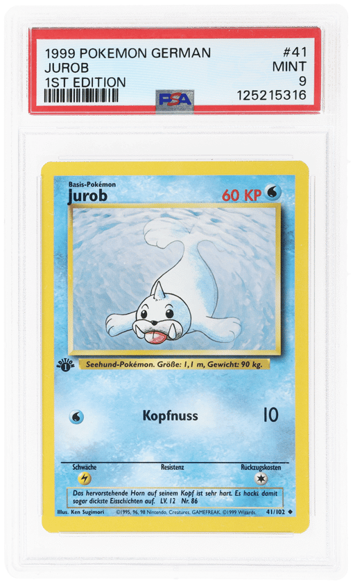 1999 Pokemon Base Set German 1st Edition Jurob #41 PSA 9