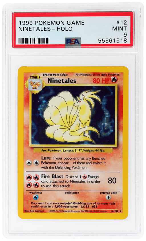 1999 Pokemon Base Set Holo Ninetales #12 PSA 9